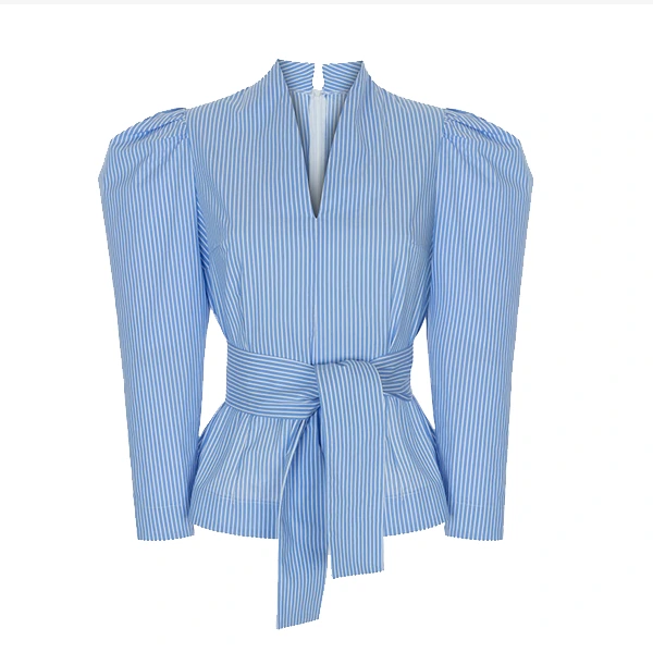 designer blue stripe shirt